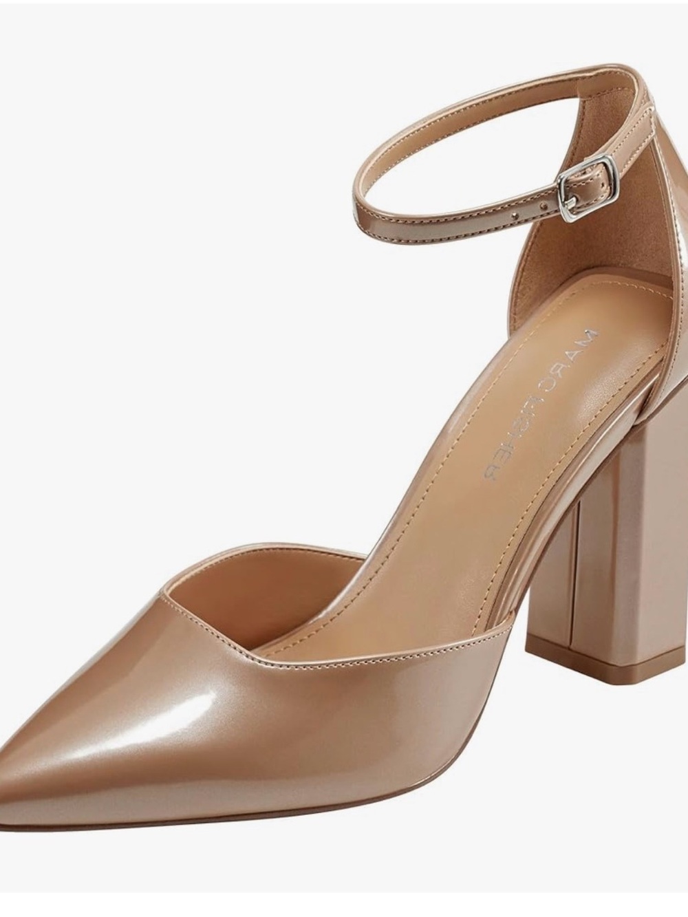 Marc Fisher Women's Demeter block heel 6.5 color cashew